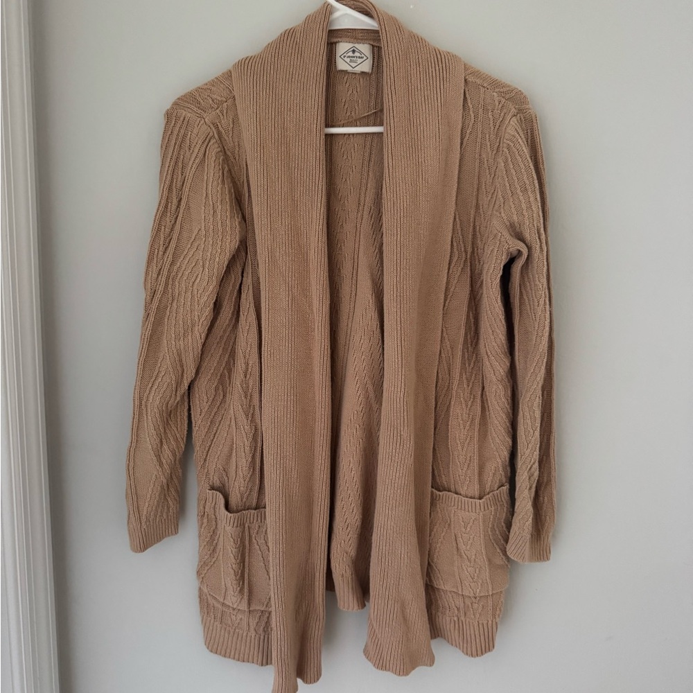 St. John's Bay Beige Cotton Cardigan